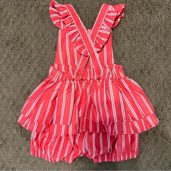 Habitual Pink and White Jumpsuit with Ruffle Details - Picture 4 of 4